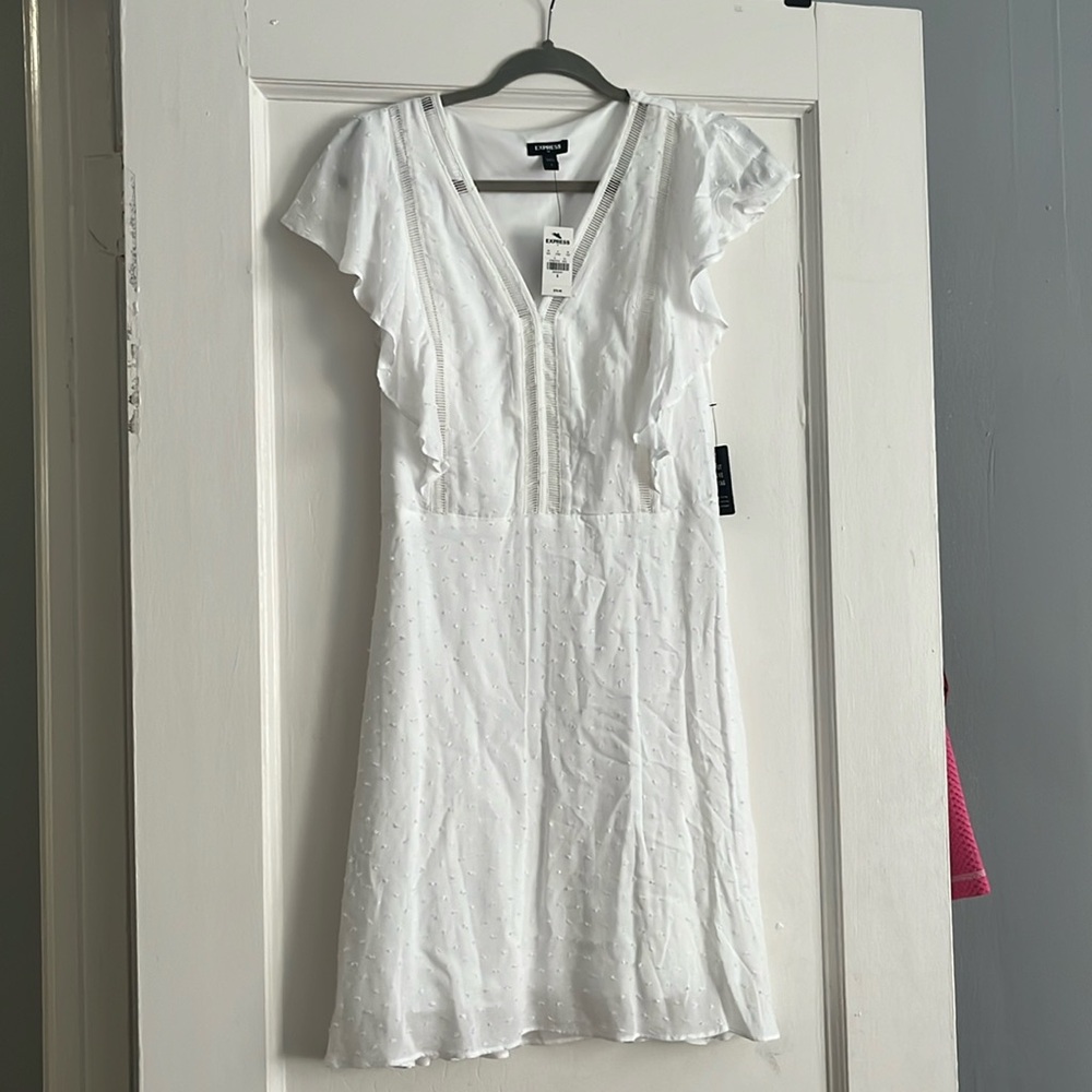 Express size small white summer dress (brand new with tags)